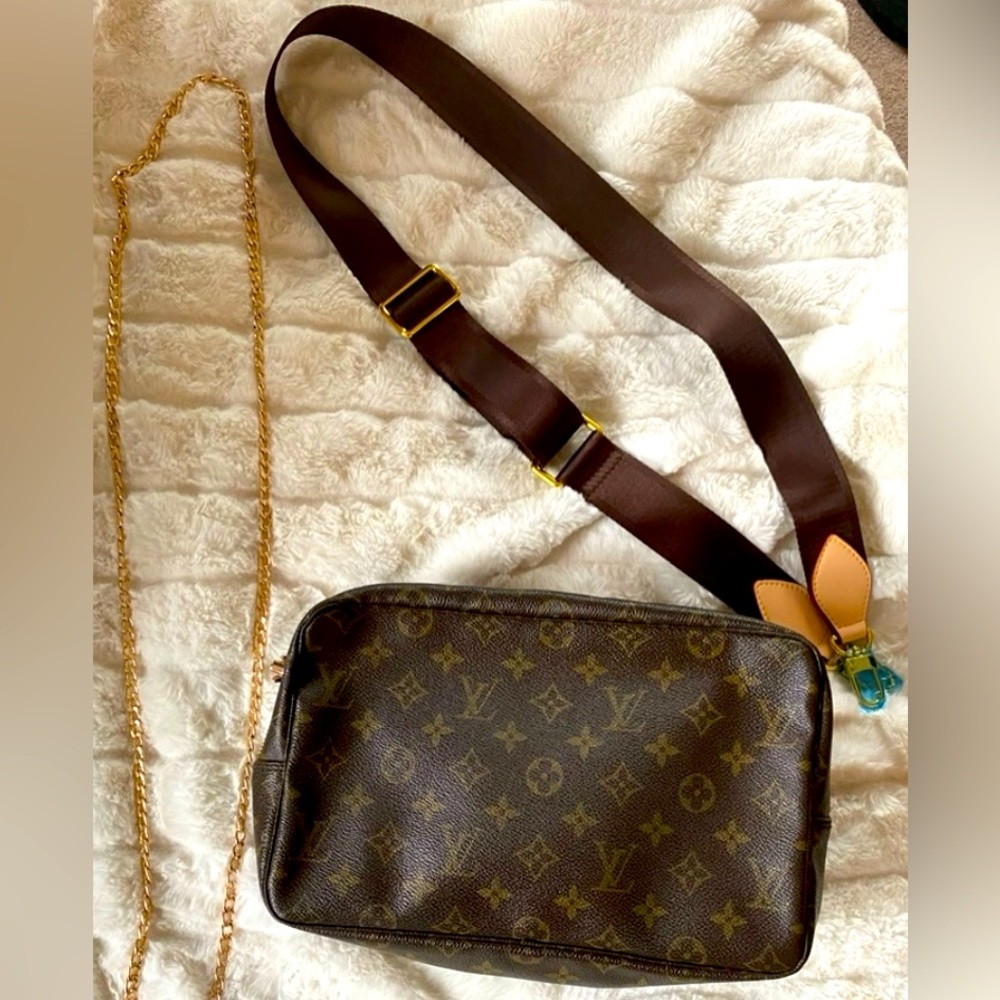 Authentic Louis Vuitton French Trousse Toilette 28 Converted to Crossbody Purse